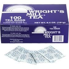 Wright's Mill Tea - Individually Wrapped  1000/cs With Mastercard