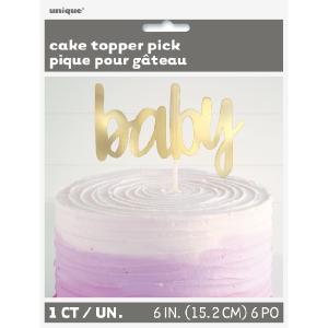 Unique Party Baby Gold Cake Topper 15cm Sale Cheap Pices