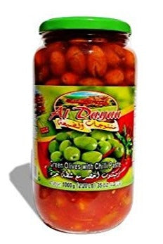 Al Dayaa - Green Olives with Chili Paste 1000g (Case of 12) Cheapest Pice Online
