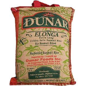 Dunar - Elonga Extra long Golden Sella basmati parboiled rice 10lb Cheap Sale Wholesale Pice