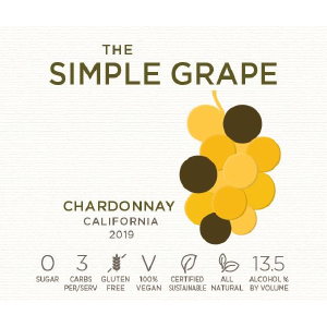 The Simple Grape California Chardonnay 750ml Cheap Pice Wholesale Pice
