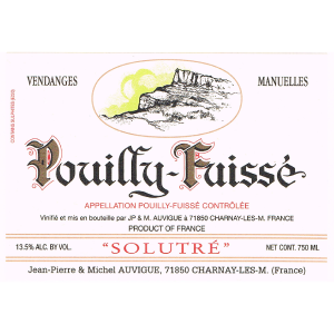 Vins Auvigue Pouilly-Fuisse Solutre Chardonnay 750ml Good Selling Cheap Online