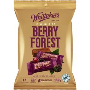 Whittakers Mini Slab Chocolate Berry Forest 180g 12pk Free Shipping For Cheap