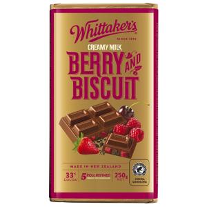Whittakers Chocolate Block Berry & Biscuit 250g Sale Online Online
