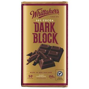 Whittakers Chocolate Block 50% Dark 250g Outlet Low Pice Fee Shipping