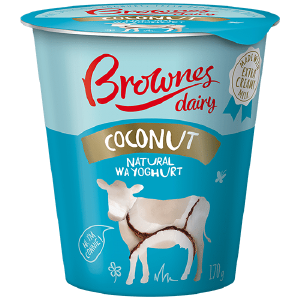 BROWNES DAIRY COCONUT NATURAL YOGHURT (170g or 1kg) Cheap Sale Wiki