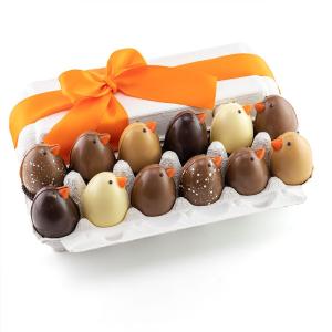 CHOCOGRAM 12 CHOCOLATE EASTER EGG CHICKS Outlet Cheap Online