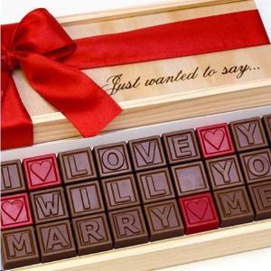 CHOCOGRAM VALENTINES DAY I LOVE YOU WILL YOU MARRY ME CHOCOLATES Free Shipping 100% Guaranteed