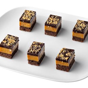 LITTLE SECRETS BAKEHOUSE COCKTAIL CHOCOLATE, SALTED CARAMEL & HAZELNUT SLICE - GLUTEN FREE (BOX OF 12) Cheap High Quality