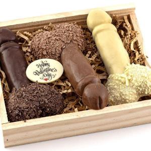 CHOCOGRAM 18  THREE CHOCOLATE WILLIES Cheap Sale Low Pice Fee Shipping