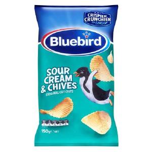 Bluebird Original Potato Chips Sour Cream & Chives 150g Free Shipping Best