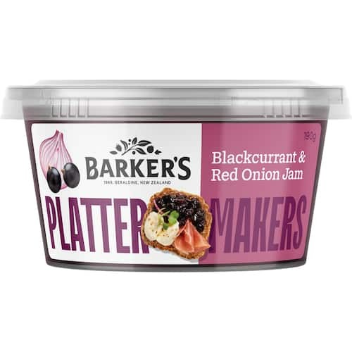 Barker's Platter Makers Blackcurrant & Red Onion Jam 190g Discount Exclusive