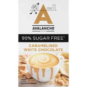Avalanche Caramelised White Chocolate 99% Sugar Free 200g Sale Best Sale