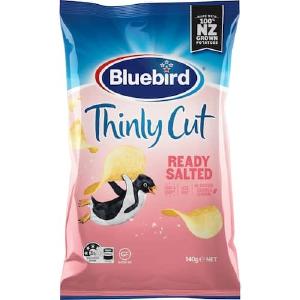 Bluebird Thin Cut Potato Chips Ready Salted 150g Cheap