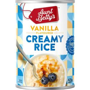 Aunt Bettys Vanilla Creamy Rice 425g 2025 New Cheap Online