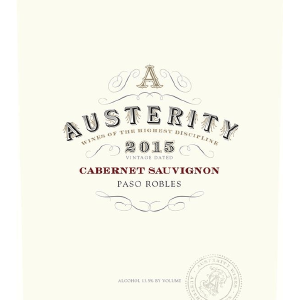 Austerity Paso Robles Cabernet Sauvignon 750ml Best Wholesale For Sale