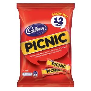 Cadbury Chocolate Bar Share Pack Picnic 12pk 180g Websites Cheap Pice