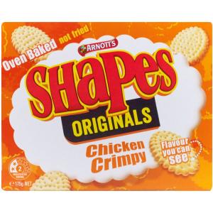 Arnotts Shapes Crackers Chick Crimpy 175g Brand New Unisex Cheap Online