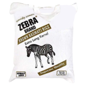 Zebra - Naturally Aromatic Brown Basmati Rice Extra Long Kernel (10lb) Free Shipping Best Place