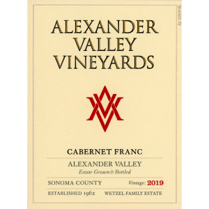 Alexander Valley Vineyards Estate Cabernet Franc 750ml Cheap Sale Enjoy