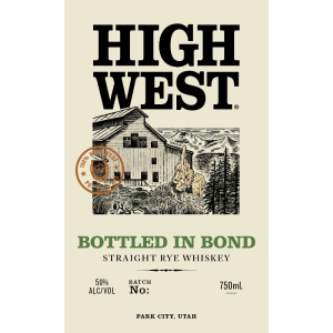 High West Bottled In Bond Straight Rye Whiskey 100% Authentic For Sale