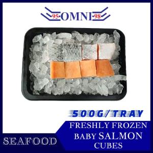 SALMON CUBES (BABY CUT)  - 500GM/TRAY Clearance Store For Sale