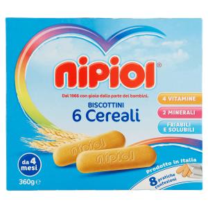 Nipiol Biscottini 6 Cereali 360g Outlet Extremely