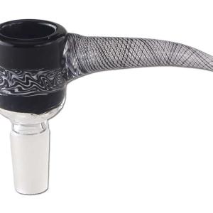 Black Leaf Herb Bowl With Integrated Screen Black Free Shipping With Credit Card