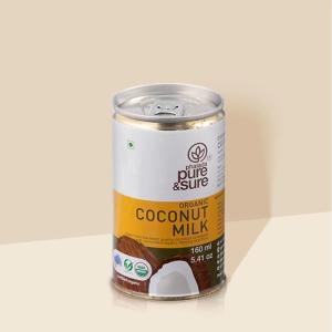 Organic Coconut Milk 160 m - Pure & Sure New Online