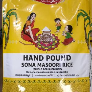 Telugu Foods Hand Pound Sona Masoori Rice Single Polish Clearance Cheap Online