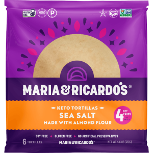 Maria and Ricardo's - Almond Flour Keto Tortillas - With Sea Salt - 132g Real For Sale