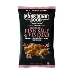 Pork King Good - Fried Pork Rinds - Pink Himalyan Salt & Vinegar - 1.75 oz bag Cheap Sale Shop