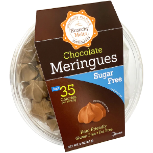 Krunchy Melts - Sugar Free Meringue - Chocolate - 2 oz Free Shipping Get To Buy
