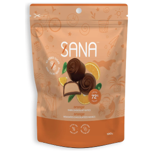 Sana - Chocolaty bites - Dark Chocolate Orange - 100g Browse For Sale