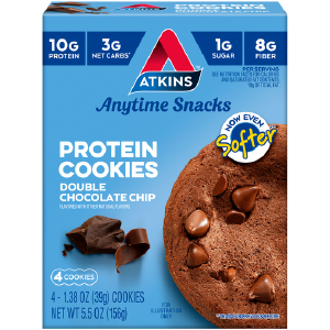 Atkins - Protein Cookies - Double Chocolate Chip - 4 Cookies Cheap Sale Big Sale