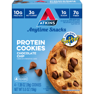 Atkins - Protein Cookies - Chocolate Chip - 4 Cookies Low Shipping Fee Online