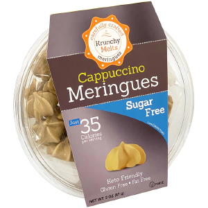 Krunchy Melts - Sugar Free Meringue - Cappuccino - 2 oz Free Shipping Low Shipping