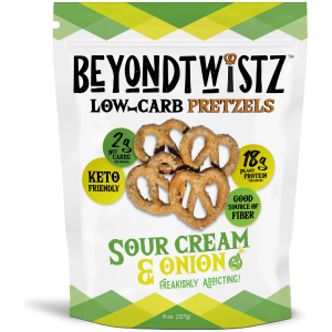 BeyondTwistz - Low Carb Pretzels - Sour Cream & Onion - 8 oz Bag Order Cheap Online