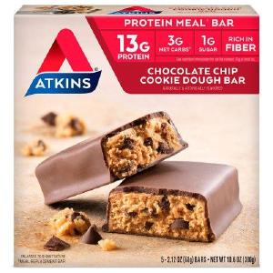Atkins - Meal Bars - Chocolate Chip Cookie Dough - 5 Bars The Cheapest Cheap Pice