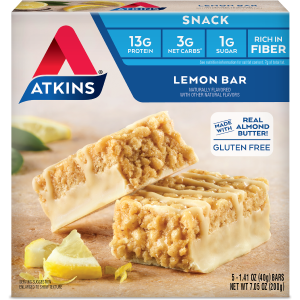 Atkins - Snack Bar - Lemon - 5 Bars Amazon Footaction