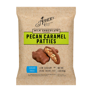 Asher's Chocolate - Sugar Free Candy - Milk Chocolate Pecan Caramel Patties - 4oz Shop Offer For Sale