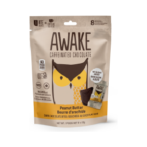 Awake Chocolate - No Sugar Added Dark Chocolate & Peanut Butter Bites - 8x12g Cheap Sale View
