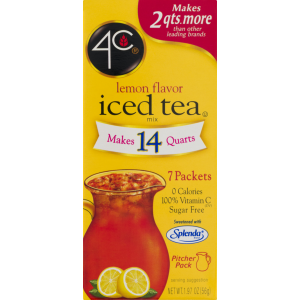 4C Pitcher Pack Drink Mix - Lemon Flavor Iced Tea - 7 packets Outlet Sast