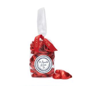 Rococo Chocolates Bag Bundle Of Love - Hearts Dark 200G Cheap Official
