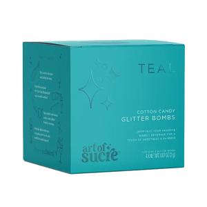 Art of Sucre Teal Cotton Candy Glitter Bombs For Drinks Sale Cheap Online