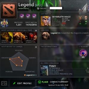Legend I | MMR: 2970 - Behavior: 9460 Sale Fast Delivery