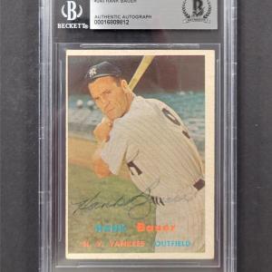 Hank Bauer signed 1957 Topps #240 card Yankees autograph  BAS BGS Auto Discount From China