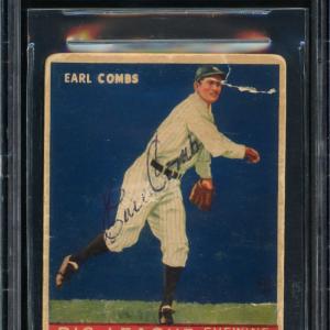 Earle Combs Autographed Signed 1933 Goudey Rookie Card #103 Yankees JSA #Y66409 Sale Fashion