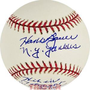 HANK BAUER SIGNED BASEBALL INSCRIBED NY YANKEES, HIT IN 17 STRAIGHT WS GAMES PSA Discount Cheap