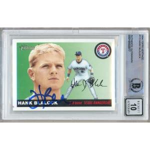 Hank Blalock Texas Rangers Signed 2004 Topps Heritage Card BGS Auto 10 Graded Slab Discount Order